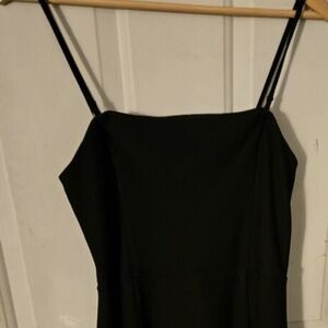 Abercrombie Fitch Vintage Black Spaghetti String Sz L Midi Dress